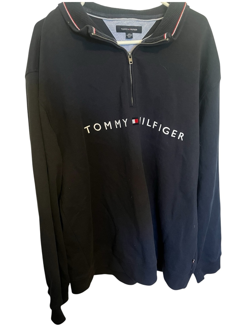 Tommy Hilfiger Men's Navy Sweatshirt double collar 3XL